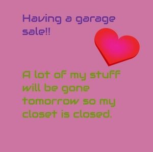 Closet temporarily closing!!